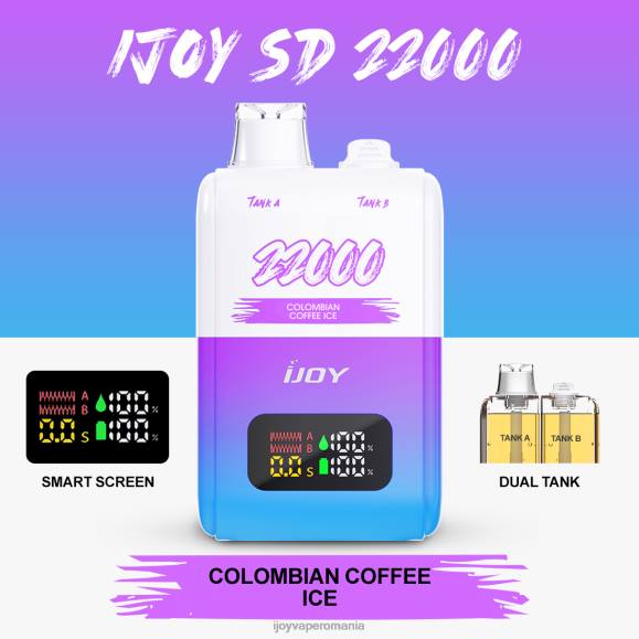 iJOY SD 22000 de unică folosință 8FVV151 - iJOY Vape Review gheață de cafea columbiană